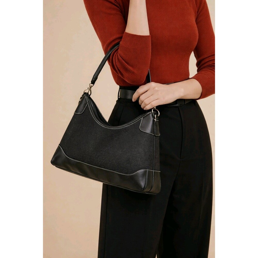 Anne Klein Black Shoulder Bag Tote Bag Purse
